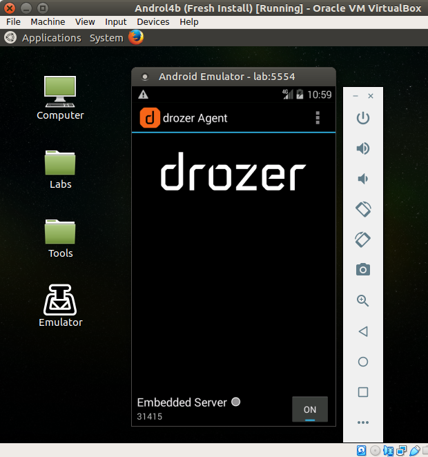 drozer Agent is ON